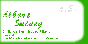 albert smideg business card